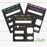 First Day of School Signs, 3 Designs, Instant Download