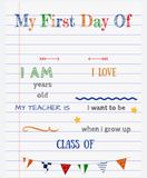 First Day of School Signs, 3 Designs, Instant Download