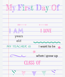 First Day of School Signs, 3 Designs, Instant Download