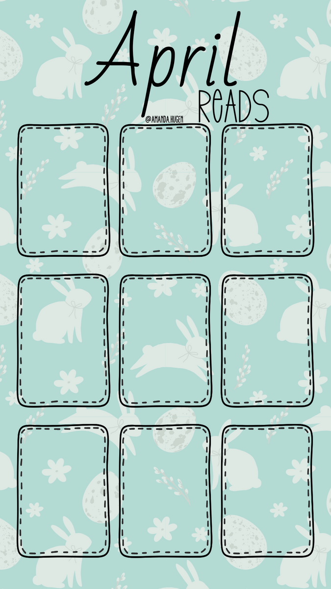 April Book Reads Canva Template, Instagram Story Template, Canva templ