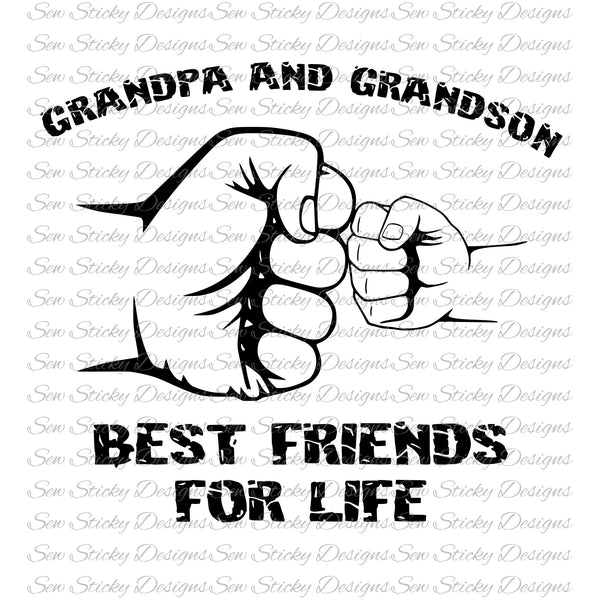 Grandpa and Grandson Best Friends For Life SVG File, Father's day, Instant Download