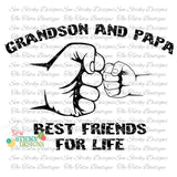 Papa and Grandson Best Friends For Life SVG File, Father's day, Instant Download