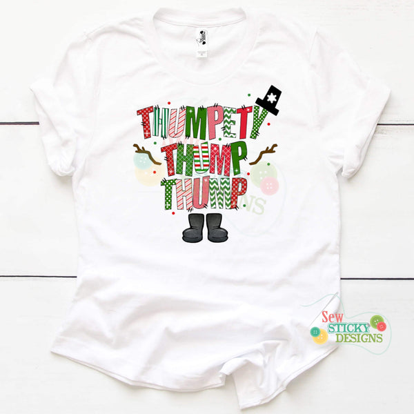 Red and Green Thumpety Thump Thump, Frosty, Sublimation Transfer