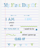 First Day of School Signs, 3 Designs, Instant Download