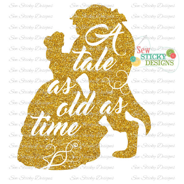 Beauty and The Beast, SVG File, PNG File, A tale as old as time, Cake Topper, Decal, Instant Download, Digital Download