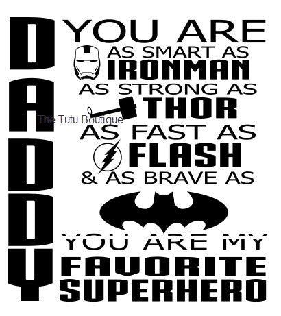 Daddy You are My Favorite Superhero SVG, Father's day, Instant Download, Digital Download
