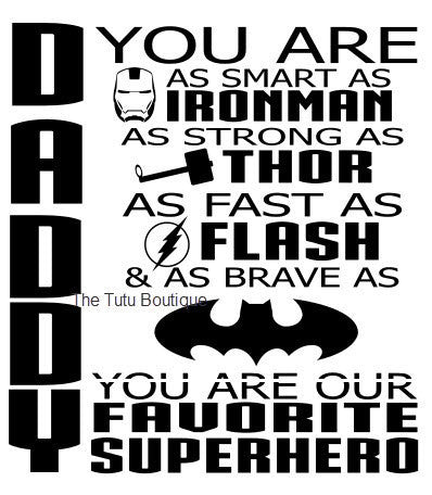 Daddy You are Our Favorite Superhero SVG, Father's day, Instant Downlo ...