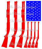 American Flag, Guns and Shells, 4th of July, Merica, Instant Download, SVG File, Digital Download