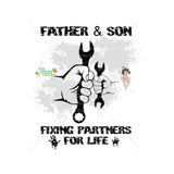 Father and Son Fixing Partners For Life SVG File, Father's day, Instant Download, cut file, The Tutu Boutique, Sew Sticky Designs